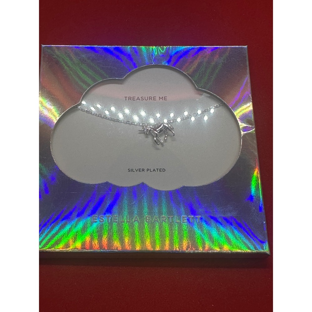 New Estella Bartlett Unicorn Necklace Treasure Me‎ Silver Plated Women